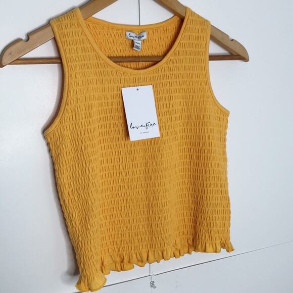 NWT Love, Fire Smocked Tank - Picture 2 of 6